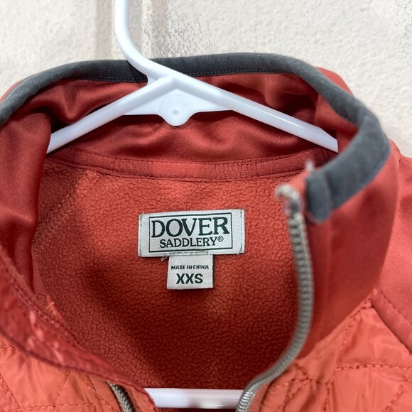 Dover Saddlery Quilted Puffer Jacket Women XXS Full Zip Pockets Riding Orange - Picture 4 of 6